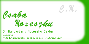 csaba moseszku business card